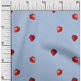 thumbnail image 1 of oneOone Silk Tabby Fabric Strawberry Fruit Printed Craft Fabric BTY 42 Inch Wide, 1 of 1