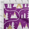thumbnail image 2 of oneOone Cotton Poplin Purple Fabric Mountain Pattern Sewing Craft Projects Fabric Prints By Yard 42 Inch Wide, 2 of 5