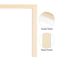 thumbnail image 3 of Unique Bargains 5x7 Wood Picture Frames, Double Sided Acrylic Plant Specimens Frame Natural Color, 3 of 5