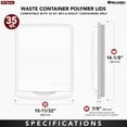 thumbnail image 2 of Rev-A-Shelf RV-50-LID-13-1-40 50 Qt Trash Can Lid, Orion Gray (Lid Only), 2 of 12