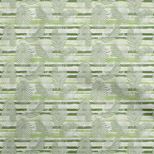 oneOone Velvet Light Green Fabric Tropical Leaf Sewing Material Print Fabric By The Yard 58 Inch Wide