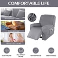 thumbnail image 4 of CHUANK Housse Imperméable pour Fauteuil Inclinable, Housses de Fauteuil Inclinable Lazy Boy, Housse de Fauteuil Extensible, Housse de Sofa 1 Place pour Enfants et Animaux, 4 of 6