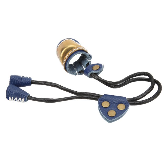 Protecteur de Protection pour les Doigts de Tir à l'Arc, Type Point Crochet en Laiton Protecteur de Doigt Pratique Ergonomique Réglable pour Extérieur Bleu