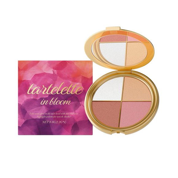 3-in-1 Highlighter Eyeshadow Blush Palette with Dual-Ended Brush Long-Lasting 12-Hour Wear Silky Smooth Blendable Makeup for Day and Night Looks