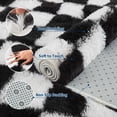 thumbnail image 3 of Checkered Rug 4x6 Fluffy Rug Checkered – Large Plush Rug for Bedroom, Ultra Soft Non-Slip Fluffy Carpet for Living Room – Modern Indoor Floor Rug, 3 of 7