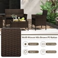 thumbnail image 3 of Patiojoy 8 Piece Patio Rattan Conversation Set Outdoor Wicker Furniture Set w/ Chair Loveseat & Tempered Glass Table Black, 3 of 9