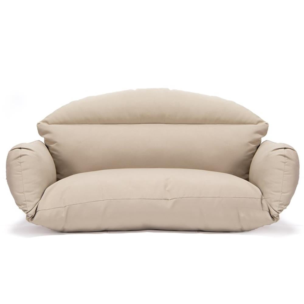 LeisureMod Coussin de Chaise Balançoire Oeuf Double pour 2 Personnes, Taupe