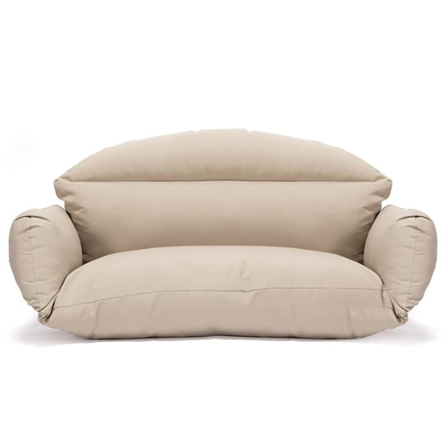 LeisureMod Coussin de Chaise Balançoire Oeuf Double pour 2 Personnes, Taupe