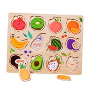 Wooden Puzzle Toy Montessori Toys 3D Puzzle Wooden Jigsaw Puzzles for Toddlers fruit board