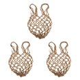 thumbnail image 1 of Baohd 1/2/3/5 Mesh Ball Bag Basketball Ball Carry Mesh Storage Net Bag Holder Brown 3PCS, 1 of 1