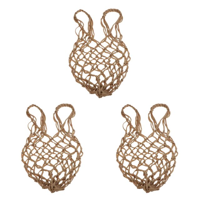 Baohd 1/2/3/5 Mesh Ball Bag Basketball Ball Carry Mesh Storage Net Bag Holder Brown 3PCS