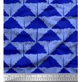 thumbnail image 1 of Soimoi Crepe Silk Fabric Triangle Geometric Decor Fabric Printed Yard 42 Inch Wide, 1 of 3