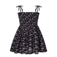 thumbnail image 1 of Robe d'Été pour Filles Été Bébé Filles Robe Sans Manches à Bretelles Imprimé Graphique Vêtements pour Enfants, 1 of 9