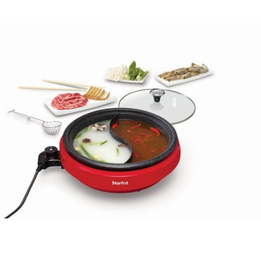 Starfrit The Rock Dual-Sided Electric Hot Pot, 3L, Rock.Tec Non-Stick, Variable Temperature Control, 1200W