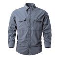 thumbnail image 1 of AherBiu Mens Shirts Long Sleeve Button down Outdoor Lightweight Work Shirt with Pockets Fall Quick Drying Hiking Shirts, 1 of 3