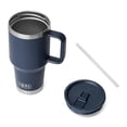 thumbnail image 3 of YETI Rambler 30 oz Gobelet de Voyage avec Couvercle à Paille Rabattable &#2013265922?? Acier Inoxydable, Isolé sous Vide, Étanche, Compatible avec Porte-Gobelet, Bleu Marine, 3 of 9