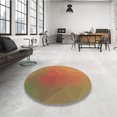 thumbnail image 4 of Ahgly Company Tapis Rond Lavable en Machine Intérieur Caramel Brun, 4 Pieds Rond, 4 of 7