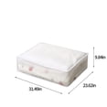 thumbnail image 3 of Meitianfacai Folding Plastic Storage Box For Storage Under The Bed Odorless Moistureproof Trash Can Suitable For Pillows Coats Blankets White Translucent, 3 of 7