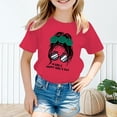 thumbnail image 2 of Hauts de Danse pour Enfants Filles T-Shirt Manches Longues Enfants Filles Mignon Graphique Imprimé Col Rond Manches Courtes Tee Été Décontracté T-Shirt Hauts, 2 of 5