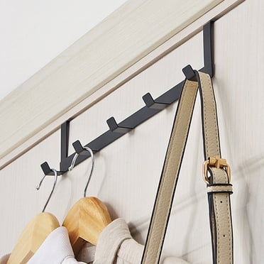 Lubelski Metal 5-hook Dorm Closet Wardrobe Door Back Hat Clothes Rack Hanger Organizer