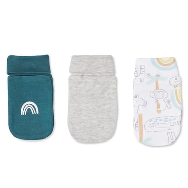 Lot de 3 paires de mitaines George collection non genrée pour nourrissons