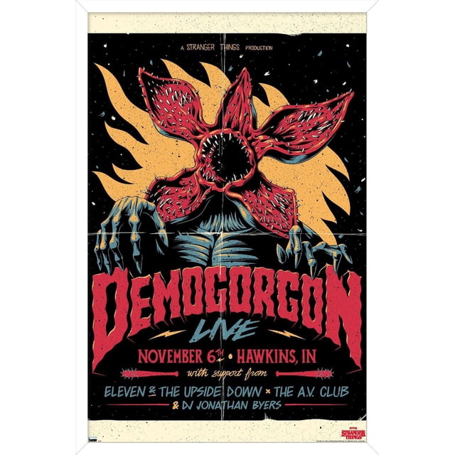 Netflix Stranger Things - Demogorgon Live Wall Poster, 22.375" x 34" Framed