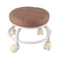 thumbnail image 1 of Ottoman Roulant, Tabouret à Roulettes en Mousse Mémoire Résistant aux Taches pour Intérieur Orange, Beige, Couleur Café, 1 of 8