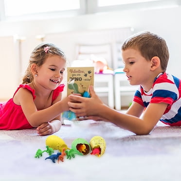 Cadeaux de la Saint-Valentin, Cartes de la Saint-Valentin pour Enfants Cadeau de la Saint-Valentin pour Enfants Drôle Dinosaure Carte d'Échange de la Saint-Valentin Garçons et Filles Classe d'École Fête de Classe 2 Pcs