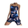 thumbnail image 3 of Faithtur Women Rompers, Oil Painting Printed Spaghetti Strap Backless Jumpsuits, 3 of 9