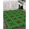 thumbnail image 3 of Ahgly Company Machine Washable Indoor Rectangle Transitional Dark Forest Green Area Rugs, 6' x 9', 3 of 7