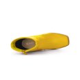 thumbnail image 4 of Unique Bargains Women's Square Toe Side Zip Block Heel Ankle Boots Yellow (Size 8), 4 of 7