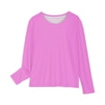 thumbnail image 4 of RXIRUCGD Chemises à Manches Longues pour Filles, Col Rond Mignon, Blouses Décontractées Élégantes, Rose, Taille : 11 Ans, 4 of 7