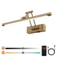thumbnail image 1 of Battery Picture Lights for Wall, Rechargeable Gallery Light Wireless Art Display Lights with Dual-Rods Swing Arm Brass Painting L, 1 of 9
