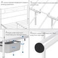 thumbnail image 4 of Yaheetech Metal Platform Bed with Cloud-inspired Design, Full, White, 4 of 7