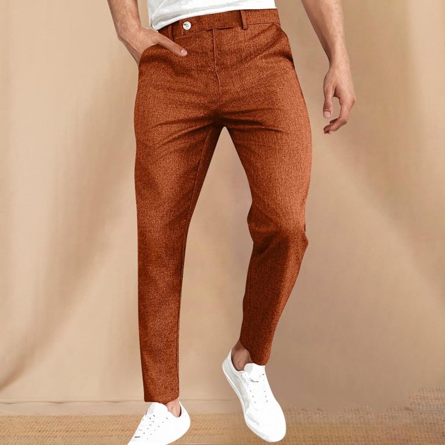 EOYWHK Short de Bain pour Homme Pantalon en Lin Jambe Droite Pantalon Ajusté Compression Pantalon Habillé Couleur Unie Pantalon de Course Randonnée
