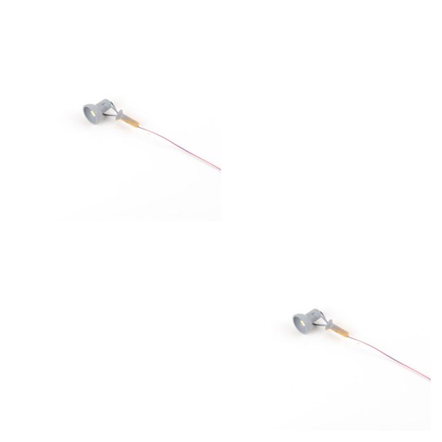 yingyy Model Railway Lamp Outdoor 1:87 Scale Streetlight Building LED Park Light Garden Yard Building Layout Decorations Type B Gray 2Set