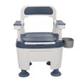thumbnail image 1 of Portable Commode Toilet, PU Cushion Anti Slilp Adjustable Armrest Bedside Commode Toilet Drop Proof  for Pregnant Woman for Living Room, 1 of 7
