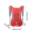 thumbnail image 2 of Hydration Backpack Running Cycling 2L Water Bladder Nylon Reflective Lightweight 330g Water Resistant Breathable for Outdoor Sports Hiking Marathon Hzhnb | Nylon, Red, 2 of 7