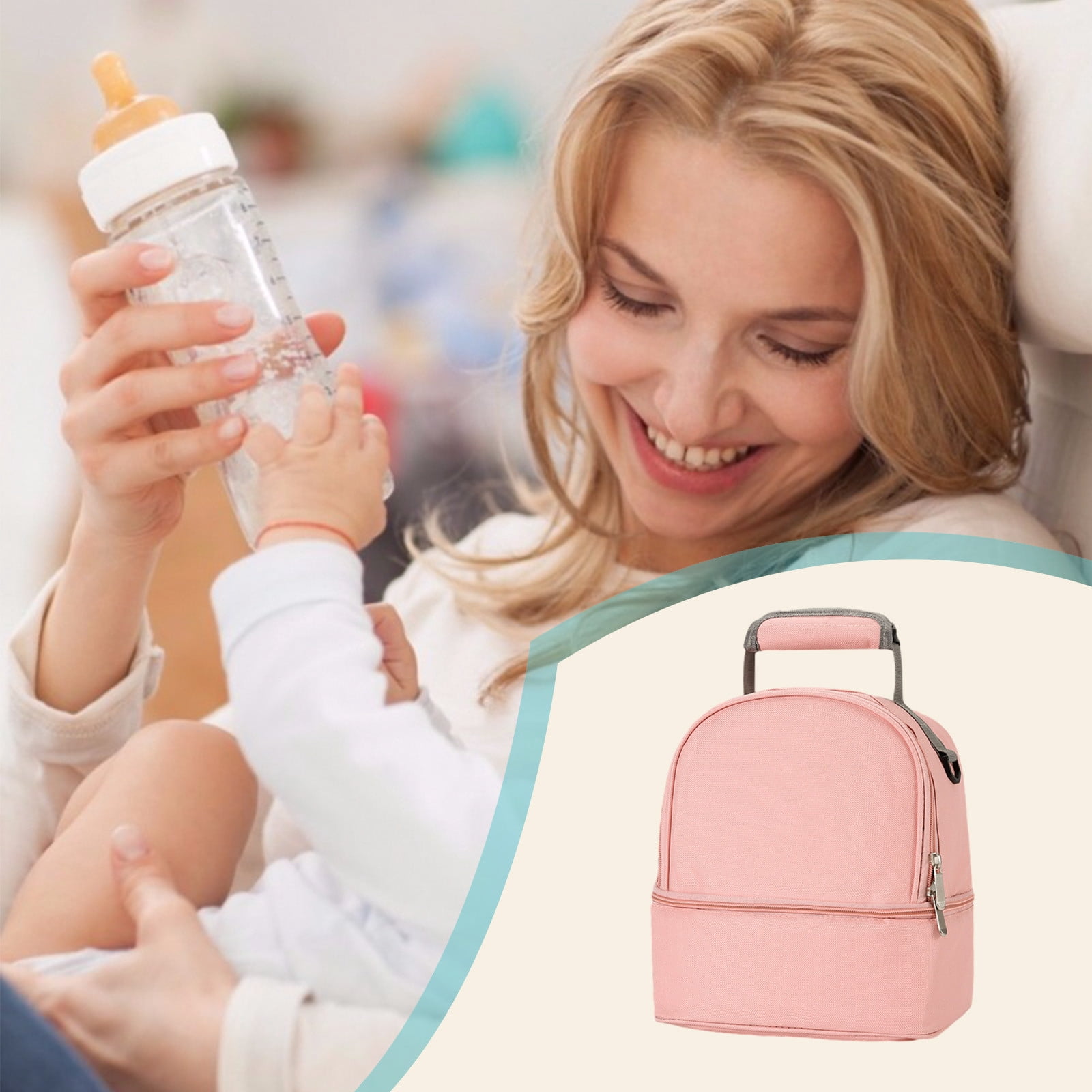 Breast Milk Cooler Bag | Insulated Breastmilk Storage Backpack for Pumping | Portable Thermal Lunch Bag for Office, School, Travel & Camping | Leakproof Compartments & Shoulder Strap
