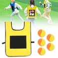thumbnail image 2 of HUASHENG 5 Set Dodgeball With 1 Sticky Vest Games With Strap Interactive Throwing Game Sticky For Kids Outdoor Playing, 2 of 9