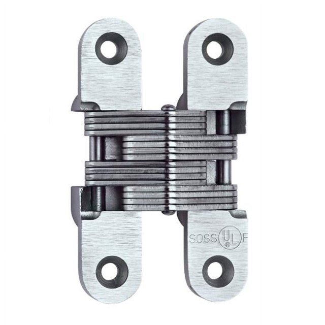 SOSS 90-180 Minute Fire Rated Invisible Hinge Bright Stainless Steel Construction - 1 Piece