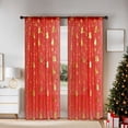 thumbnail image 1 of Tunhigl Christmas Window Screens Christmas Tree Print Curtains Large-size Decorative Curtains For Holiday Parties Suitable For Bedroom Window Christmas Decorations, 1 of 6