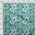 thumbnail image 3 of oneOone Viscose Jersey Sky Blue Fabric Florals Craft Projects Decor Fabric Printed By The Yard 60 Inch Wide, 3 of 4