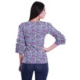 thumbnail image 4 of Moomaya T-Shirts Décontractés pour Femmes en Coton Grande Taille à Manches 3 /4 à Col Rond, 4 of 4