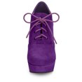 thumbnail image 3 of Unique Bargains Women's Platform Block Heel Lace Up Ankle Boots, 3 of 7