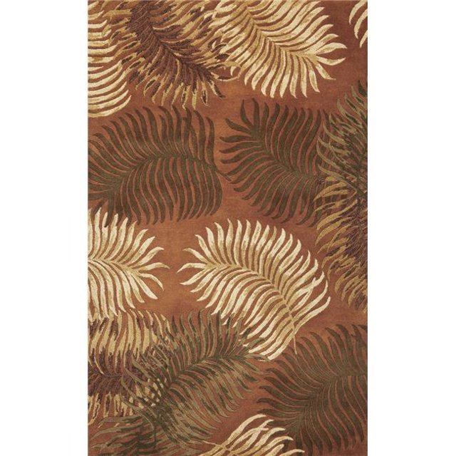 HomeRoots 353970 30 x 50 in. Wool Rust Area Rug