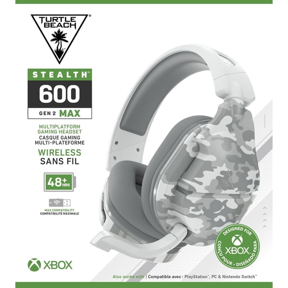 Turtle Beach® Stealth™ 600 Gen 2 MAX - Arctic Camo Xbox Series X, Xbox Series S, Xbox One X, Xbox One S, PS5™, PS4™, PS4™ Pro, PS4™ Slim, Nintendo Switch™, PC et Mac®