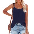 thumbnail image 2 of Yuyuzo Camisoles Débardeurs pour Femmes Sans Manches Hauts de Sortie Encolure Carrée Camis Décontractés Amples T-Shirts Tees, 2 of 7