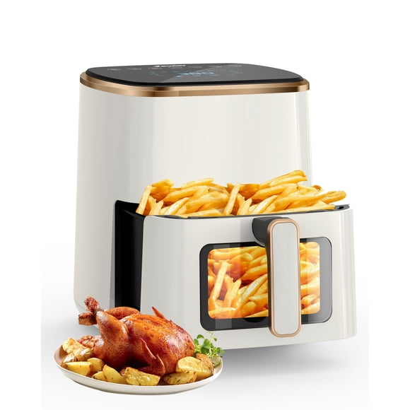 Toytexx 5.5 Qt Air Fryer, 1400W with 180° Viewing Window, 8 Preset Modes, LED Touchscreen