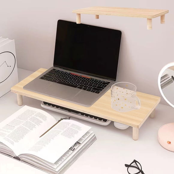 RKSTN storage shelves Compact Computer Monitor Stand Screen Elevation Desk Stand Desktop Height-Adjustable Base